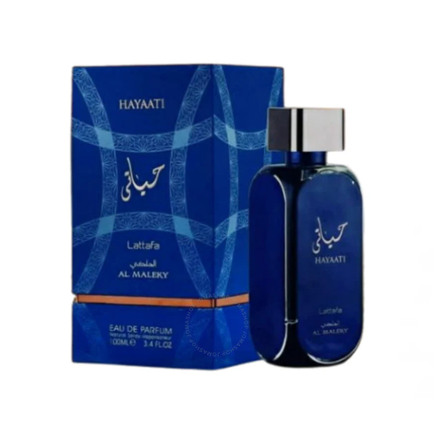 HAYAATI AL MALEKY MEN 3.4 OZ. EDP by LATTAFA OPEN. BOX,CAJA ABIERTA (TESTER)