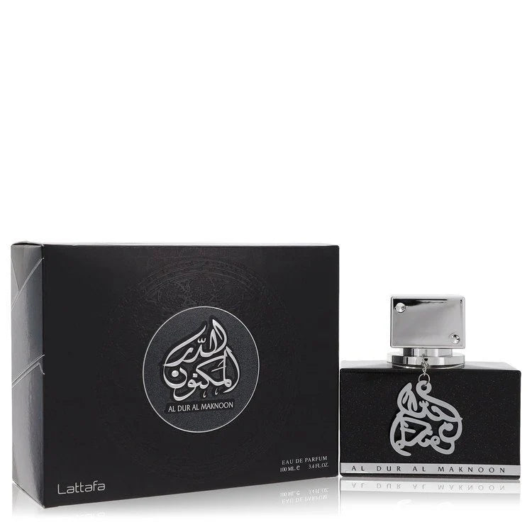 AL DUR AL MAKNOON SILVER MEN EDP - 100ML (3.4Oz) BY LATTAFA OPEN BOX (TESTER)