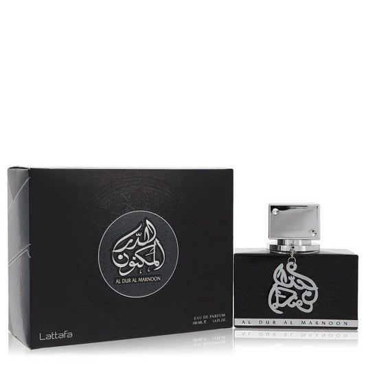 AL DUR AL MAKNOON SILVER MEN EDP - 100ML (3.4Oz) BY LATTAFA OPEN BOX (TESTER)