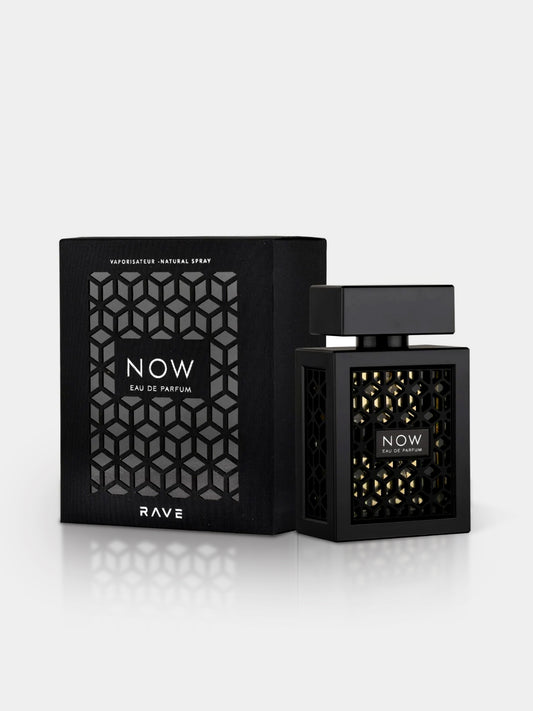 RAVE NOW UNISEX BLACK 3.4 OZ. EDP - 100ML BY LATTAFA